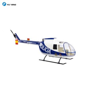 Flywing BO-105 Fuselage Policia with Landing skids & Tail motor FS81