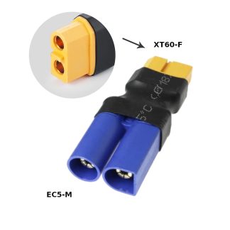 EC5 to XT60 charging adapter for LiPo battery