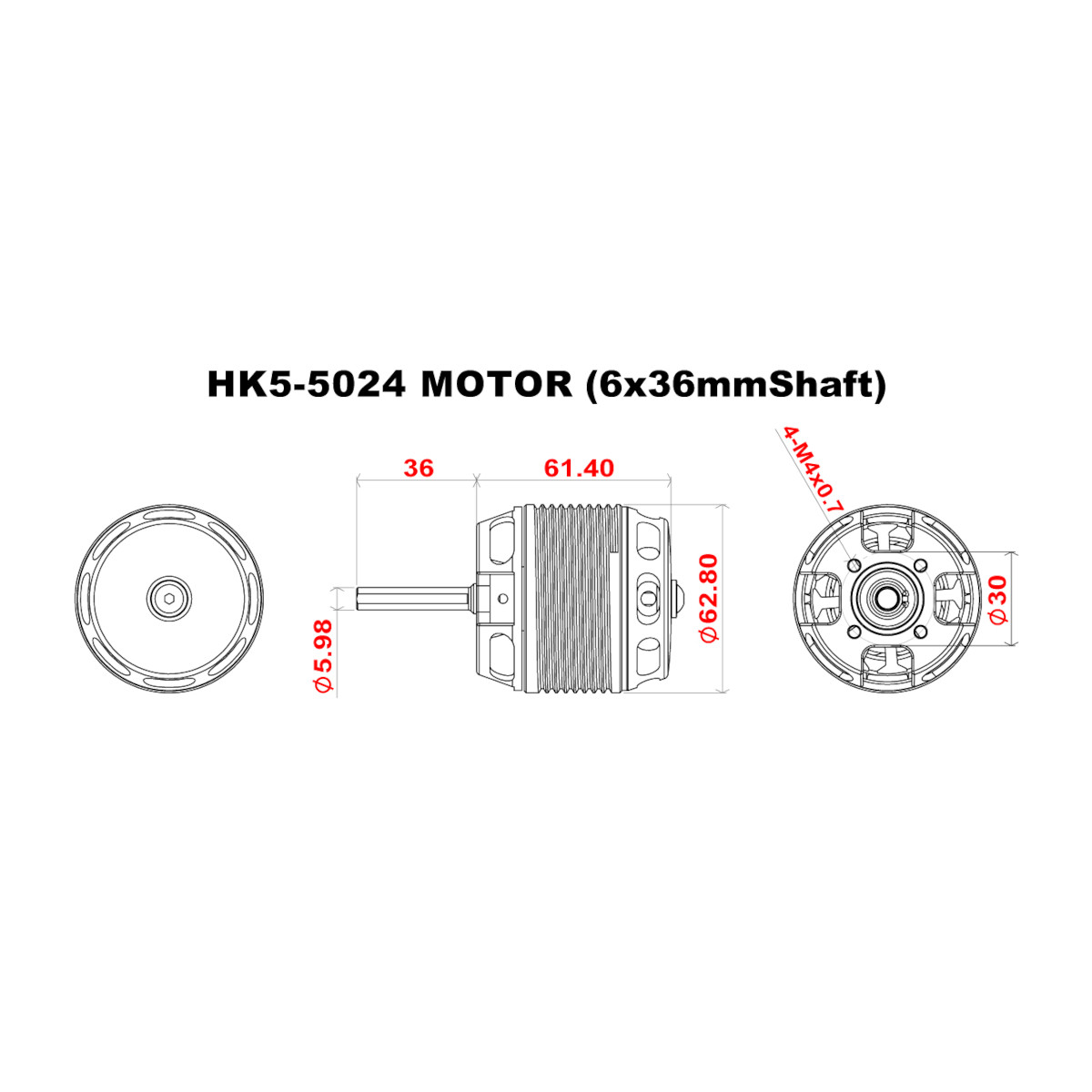 Scorpion HK5-5024-475v Motor 700 Class 12000W (12S-14S) – Bild 4