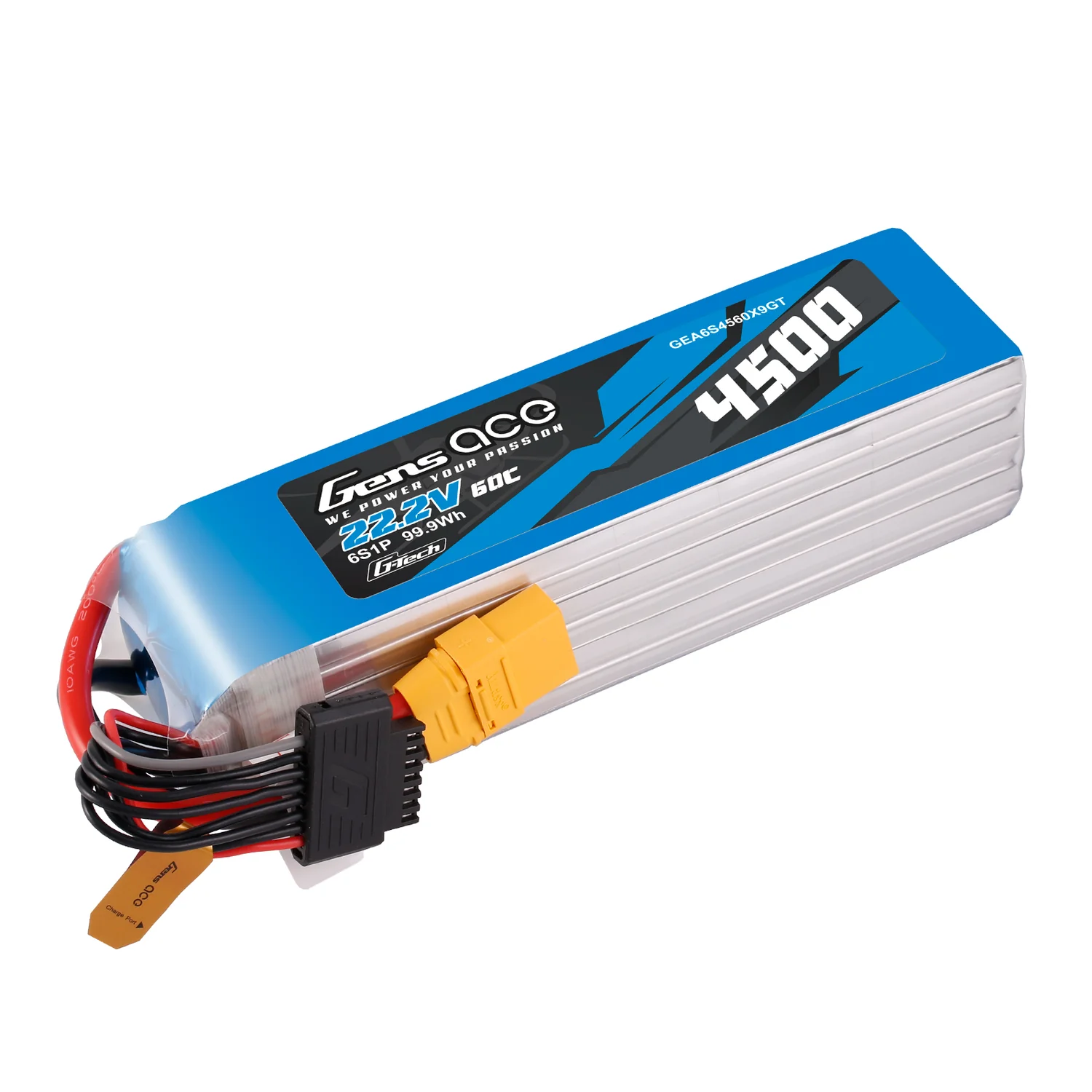 Gens ace G-Tech 4500mAh 22.2V 60C 6S1P Lipo Battery XT90 – Image 3