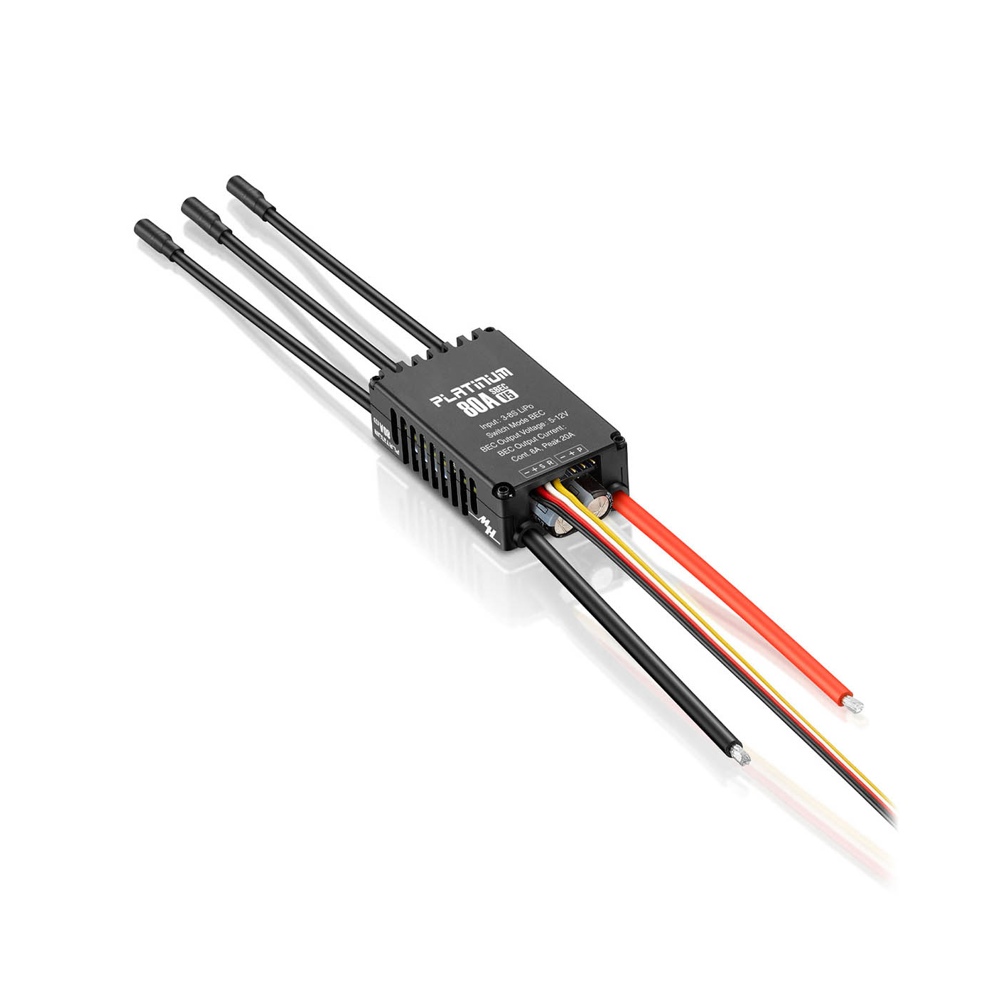 Hobbywing Platinum 80A v5 ESC 8S, SBEC 12V/8A – Bild 4