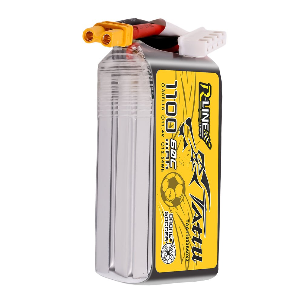 Tattu R-Line 1100mAh 11.4V 60C 3S1P Lipo Battery XT30 OMP M2 V3 - Image 4