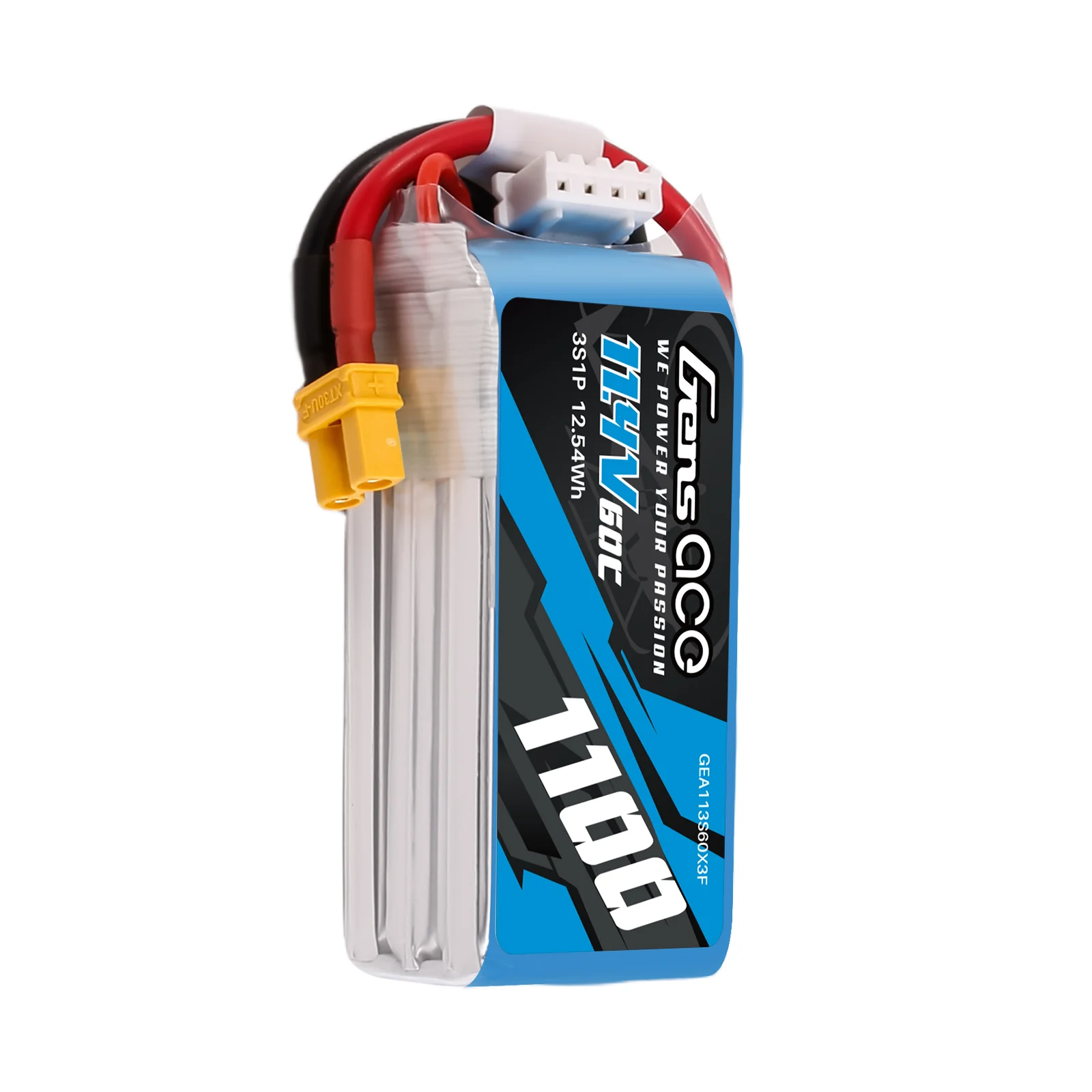 Gens ace 1100mAh HV Lipo Battery 11.4V 60C 3S1P for M2 V3 / Stratos 200 – Image 4