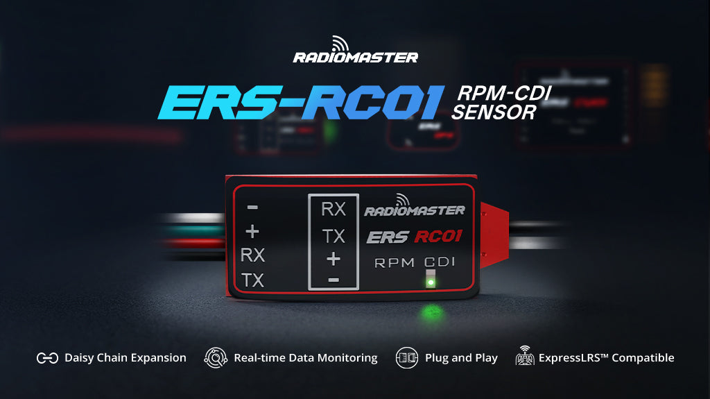 ERS-RC01 - CDI Gas Engine Tachometer for Compatible ExpressLRS PWM Receivers